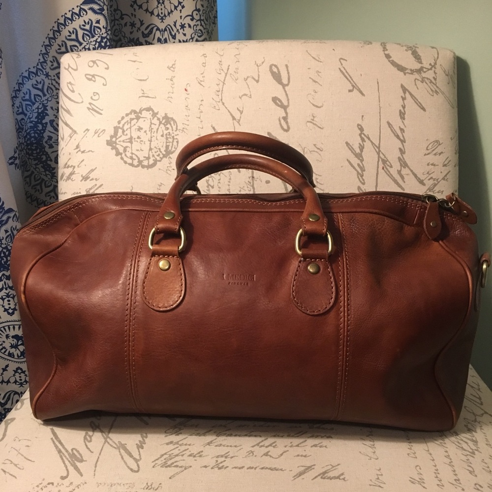I Medici Firenze Italian leather weekender SOLD